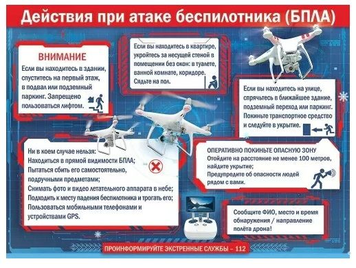 Действия при атаке БПЛА.